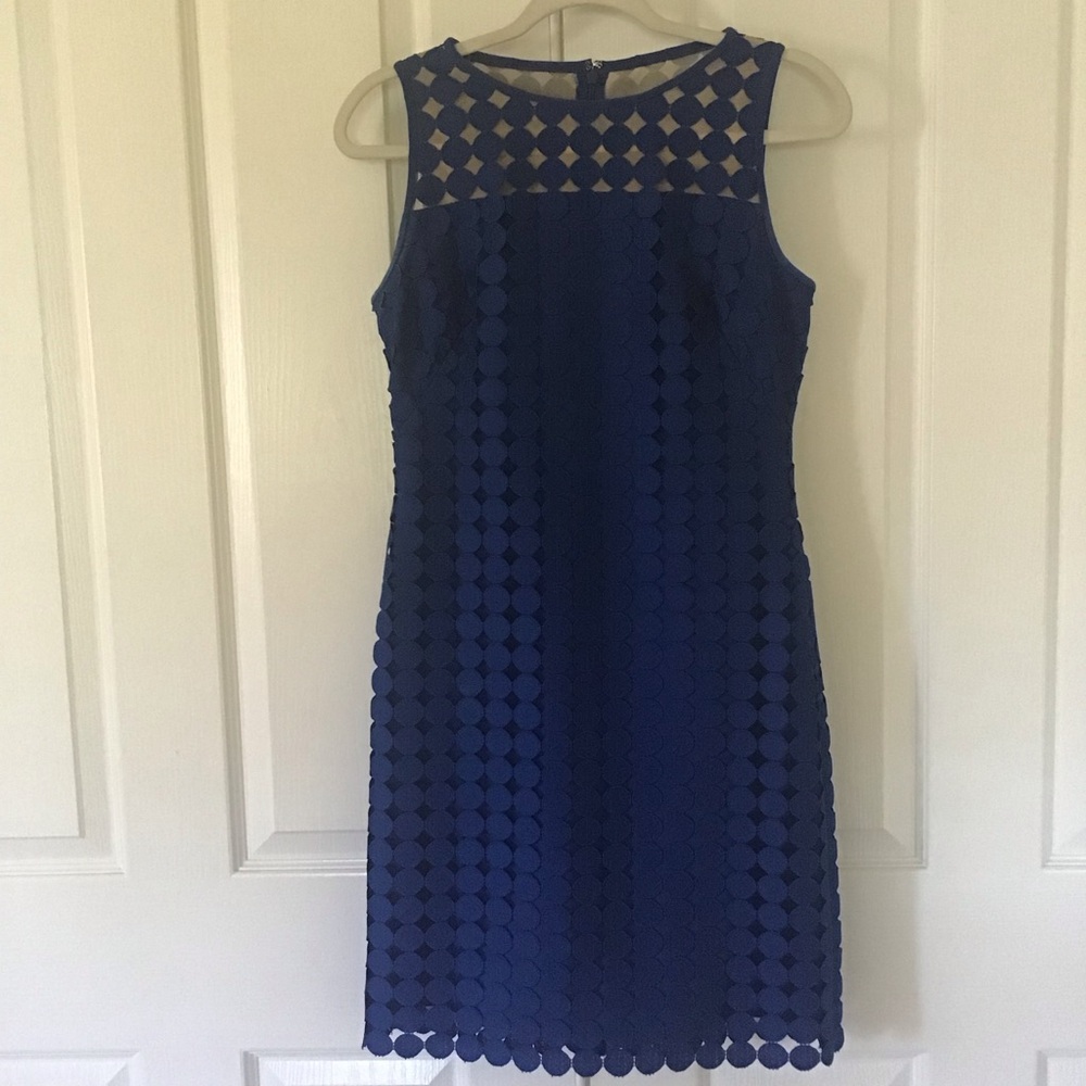 Ralph Lauren circle lace dress in royal blue 4
